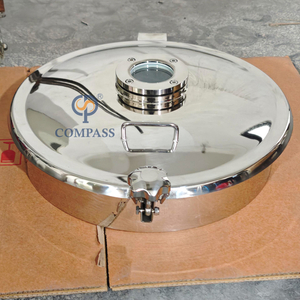 500MM SS304 Manway redondo externo sem pressão com visor e alça