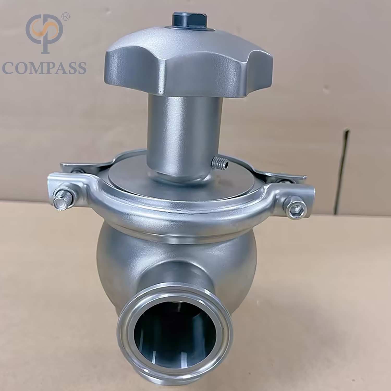 Venda quente 1.5 Polegada tc 50.5mm ss316l higiene sanitária de aço inoxidável grau alimentício sms manual braçadeira termina válvulas reguladoras de fluxo