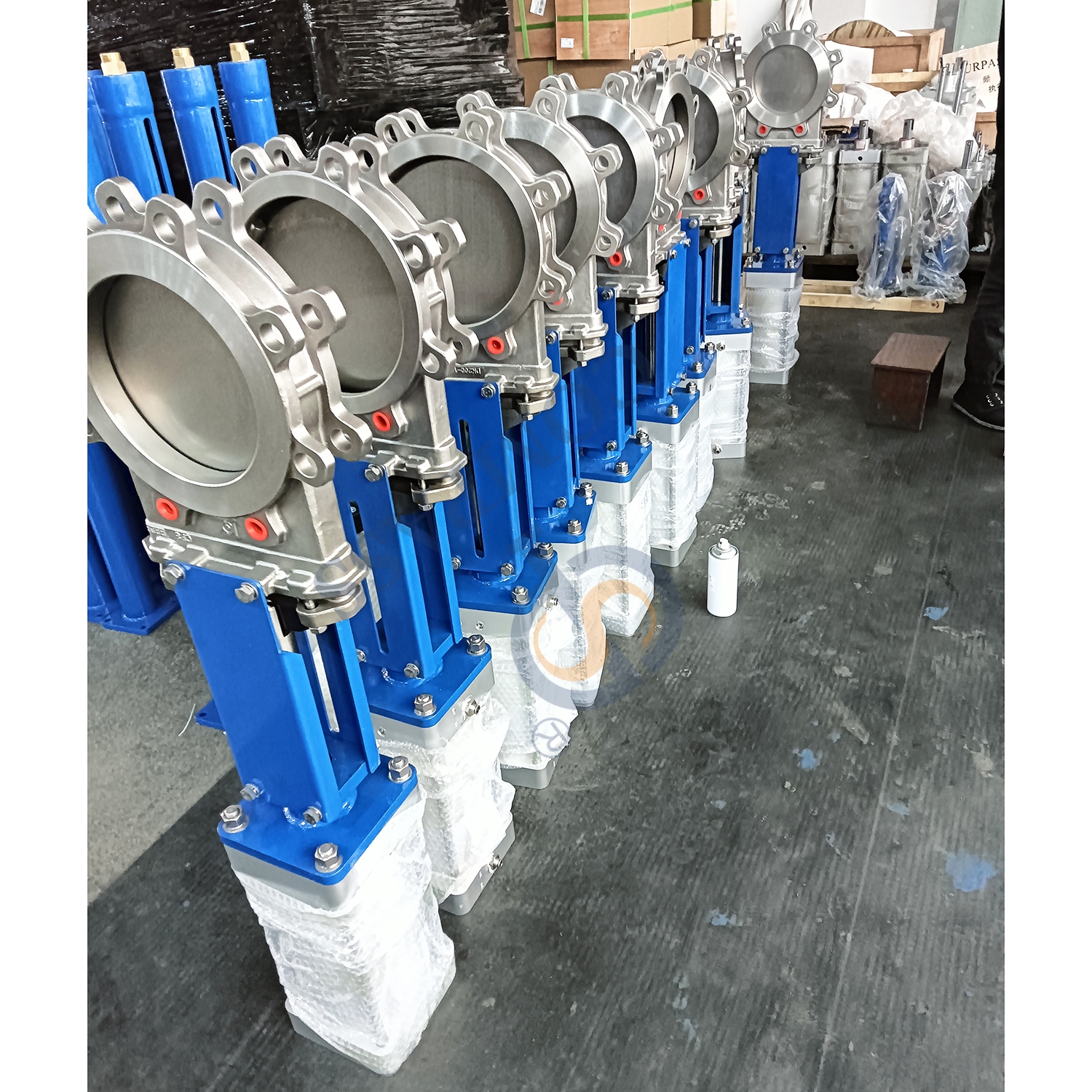 Válvula pneumática ativa dobro da faca do modelo SS304 DN200 da guilhotina PN10