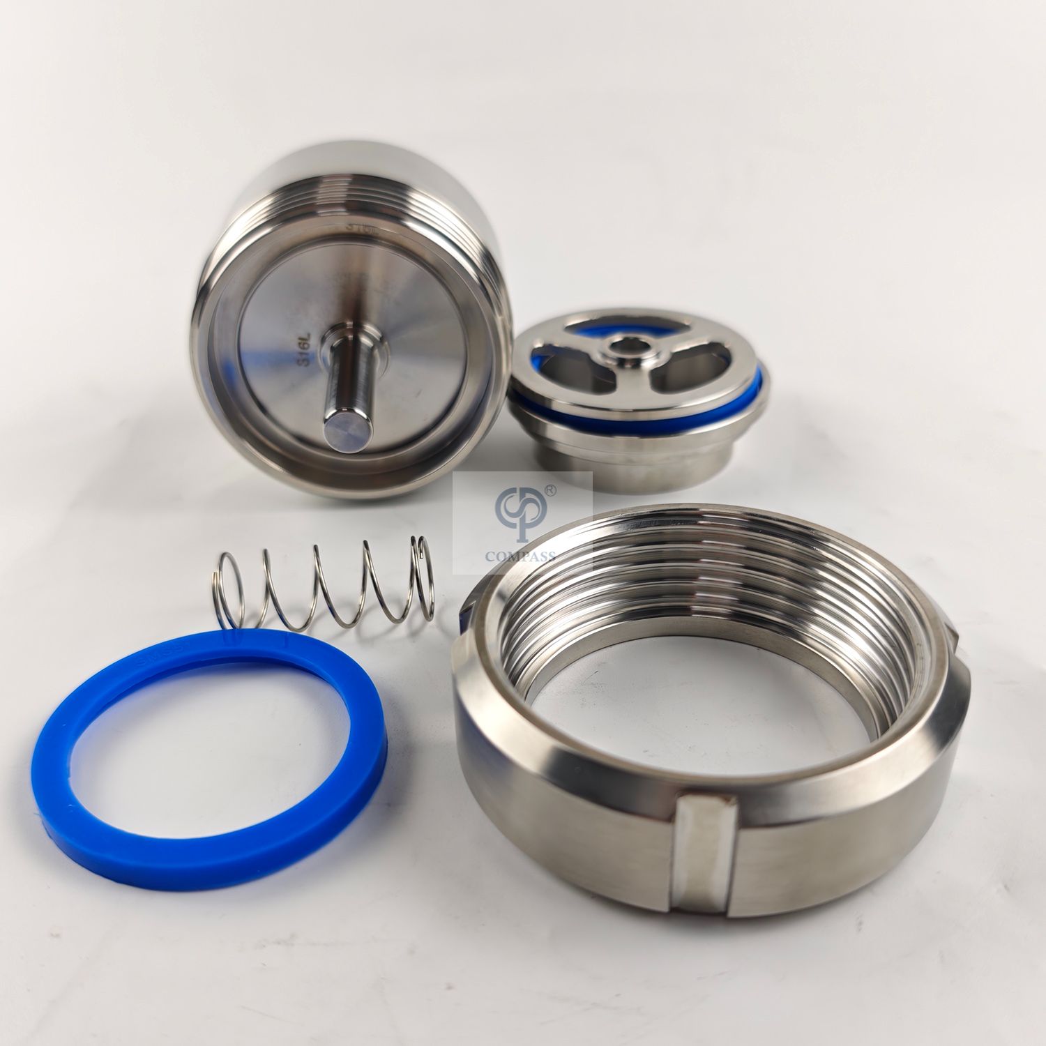Flange de alta qualidade Aço inoxidável SS316L Grade estéril de grau estéril de grau Sanitário Din União Din Válvula