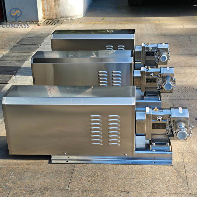 Bomba sanitária do lóbulo SS316L com motor de relação fixa 