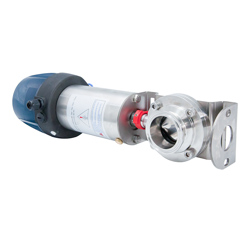 1/2 polegada de 12,7 mm higiênica higiênica de aço inoxidável grau SS304 SMS Pneumático Clamp Butterfly Válvula com cabeça de controle