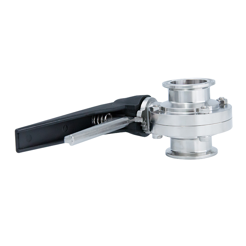DN50 52mm higiênico higiênico aço inoxidável alimento SS316L DIN MANUAL TRI CLAMP VÁLVUL