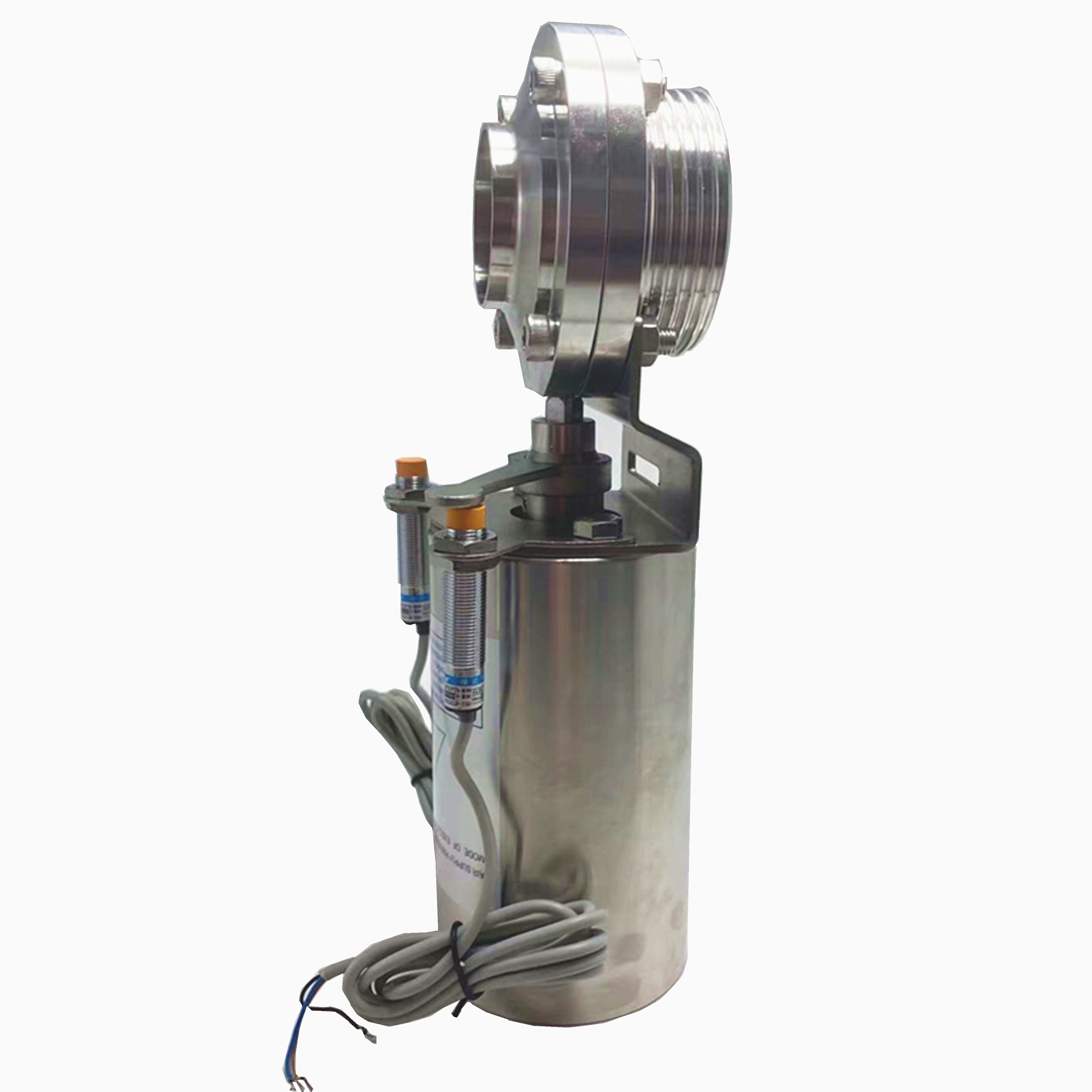 DN80 85mm higiênico higiênico aço inoxidável grau de alimento SS304 Válvula de borboleta-ladra pneumática com atuador pneumático 