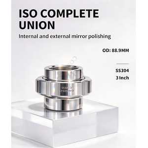 União completa ISO de OD88.9MM 3Inch SS304 para o processamento de alimentos e bebidas