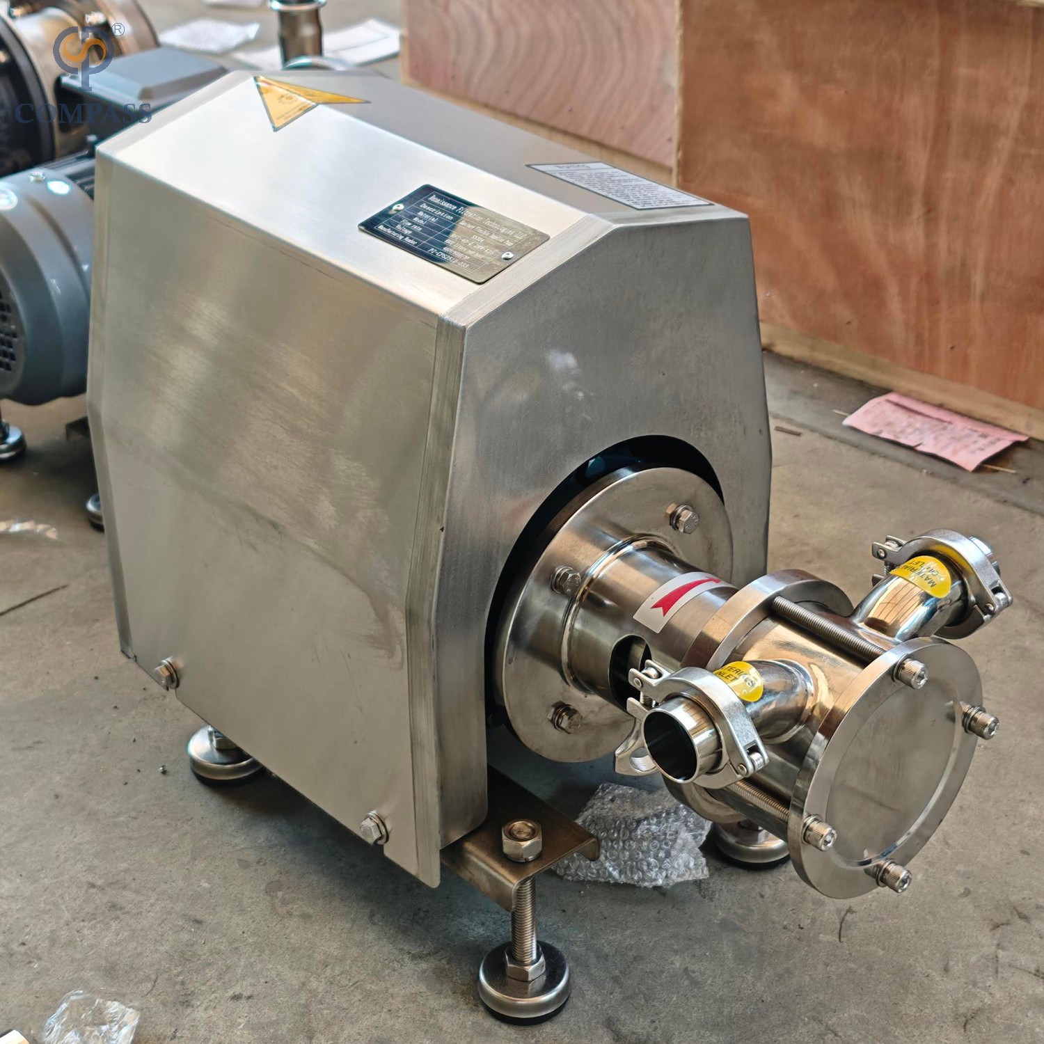 SS304 3KW 380V 3Fase 50HZ Classe Sanitária de Alta Qualidade 1750RPM Bombas de Impulsor Flexível de Fixação Tri com Selo Mecânico Único