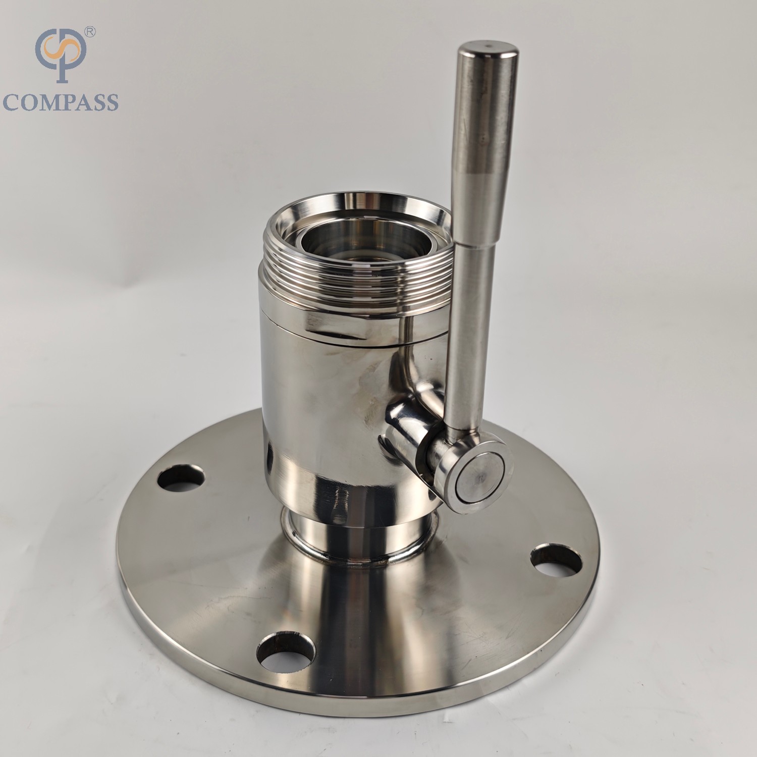 Preço do fabricante DN50 Aço inoxidável Válvula de esfera do tipo de flange pesado com alça manual