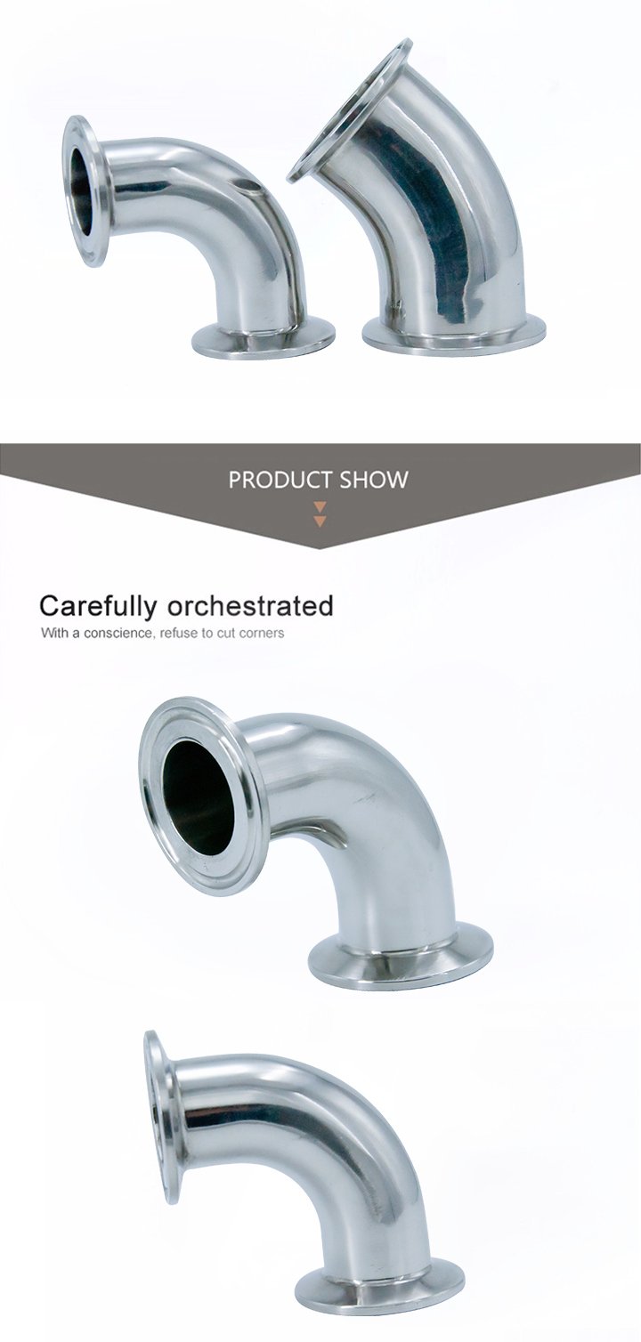 A&ccedil;o Inoxid&aacute;vel SS316L Sanit&aacute;ria Clamping 90 graus Cotovelo Bend