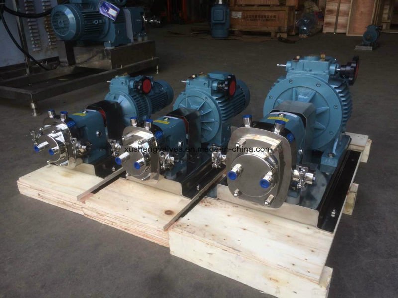 A&ccedil;o inoxid&aacute;vel SS304 SS316L Bombas de l&oacute;bulo rotativo com isolamento de jaqueta usado para chocolate