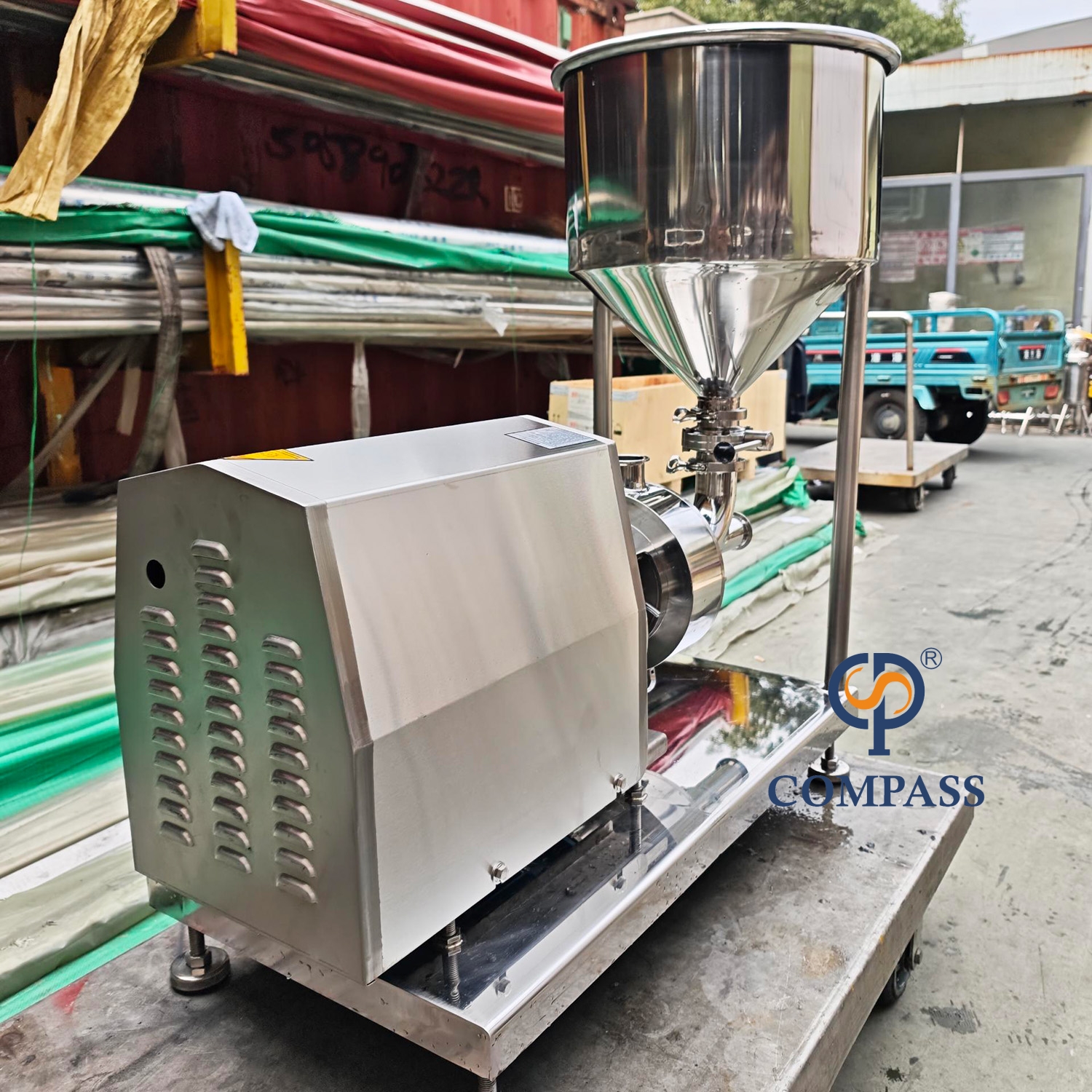 Emulsionante de dispersão de encanamento de estágio único de cisalhamento alto de 5,5KW com funil 45L