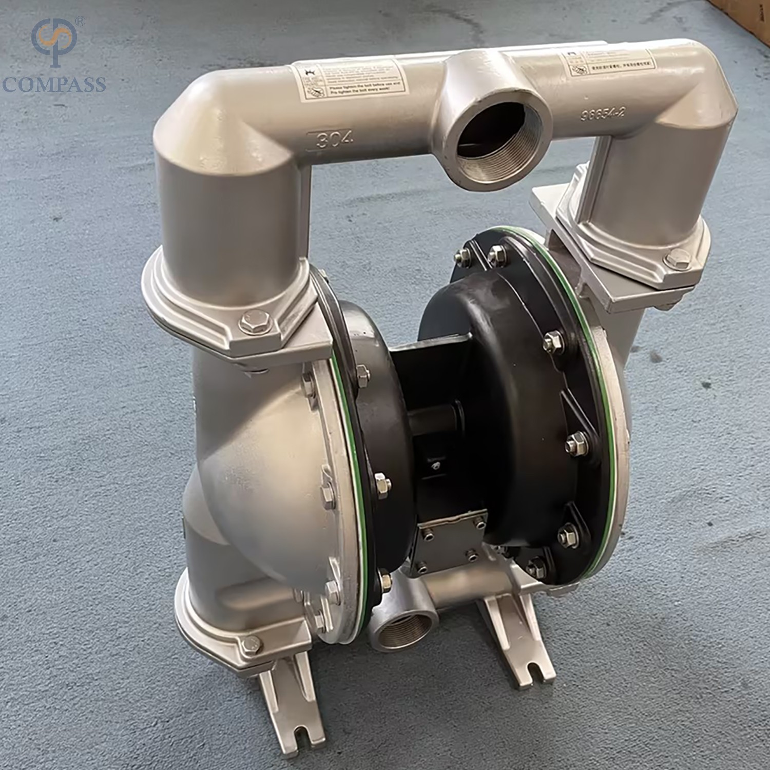 BOMBA DE DIAFRAGMA DUPLA PNEUMÁTICA SS304