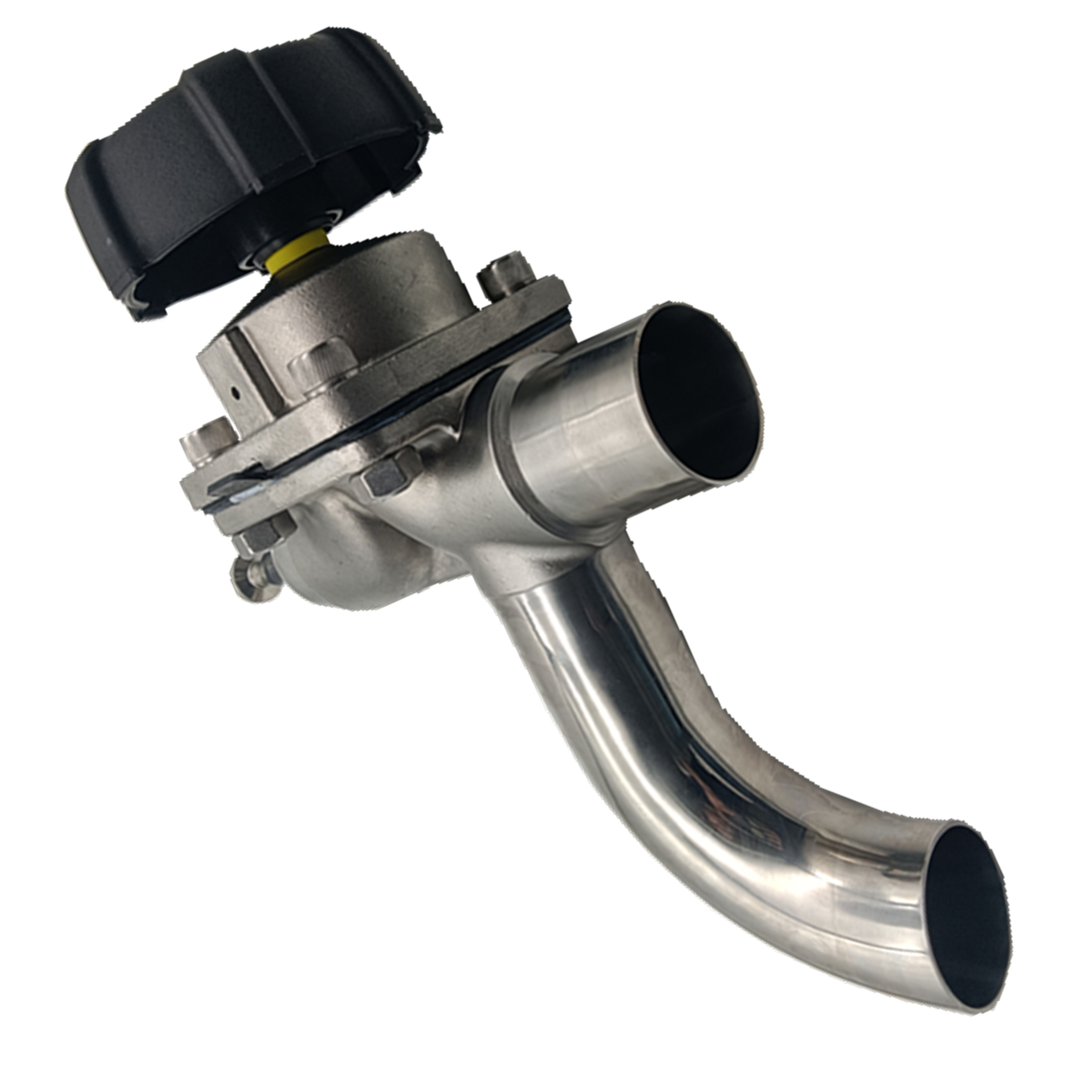 1-1/2 polegada × 1/2 polegada de alta qualidade higiênica de aço inoxidável SS316L SMS Manual SMS Tipo de cotovelo de três vias diafragma vavle 