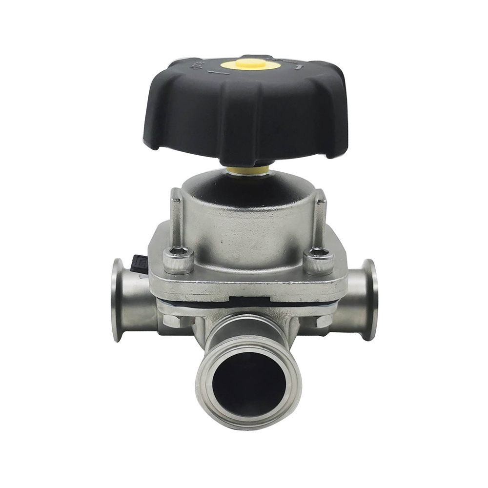 1/2 polegada de 12,7 mm de alta qualidade higiênica de aço inoxidável SS316L SMS CLAMP DIAFRAGMA DE TRÊS VIZES VAVLE 