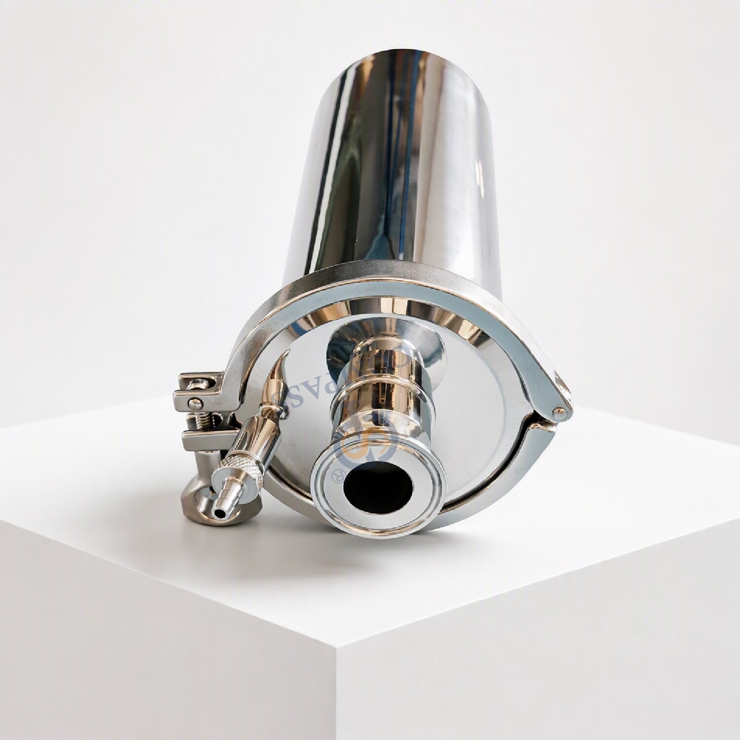 Filtro Inline de DN25 SS304 TC com válvulas de exaustão e elemento de filtro de 0.22um PTFE