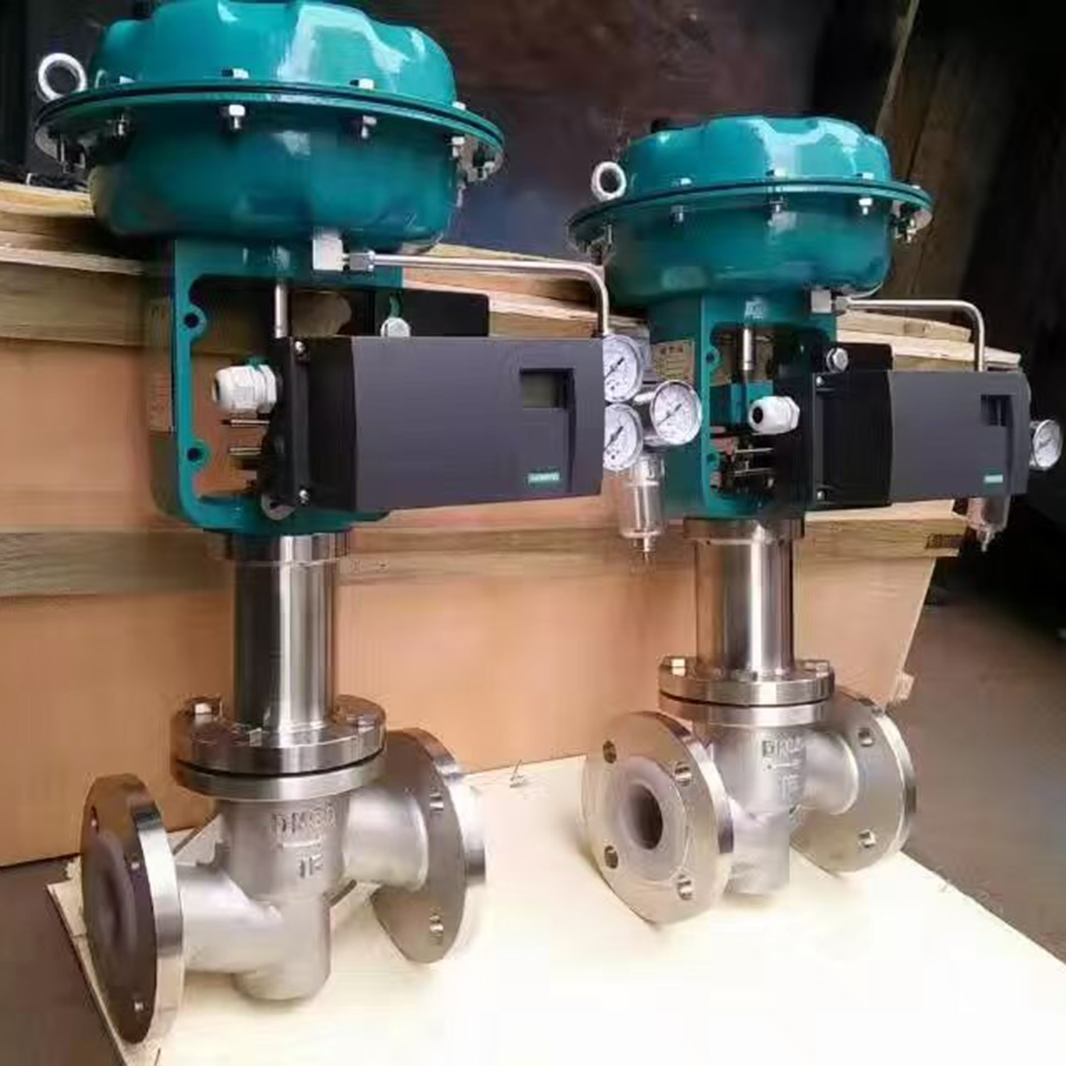DN25-DN400 I SS304 Válvulas de modulação pneumática de aço inoxidável de aço inoxidável com posicionador com posicionador