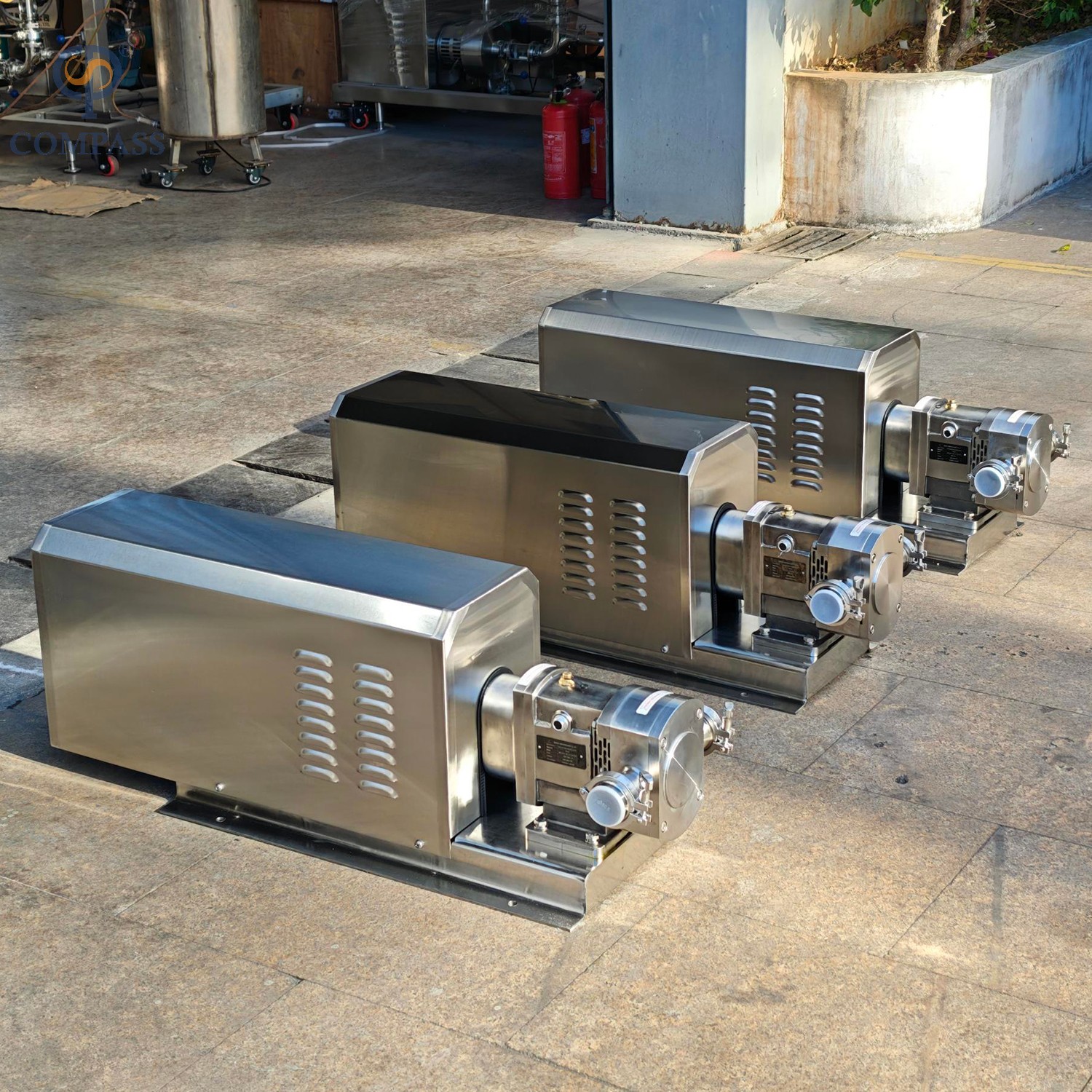 Bomba sanitária do lóbulo SS316L com motor de relação fixa 