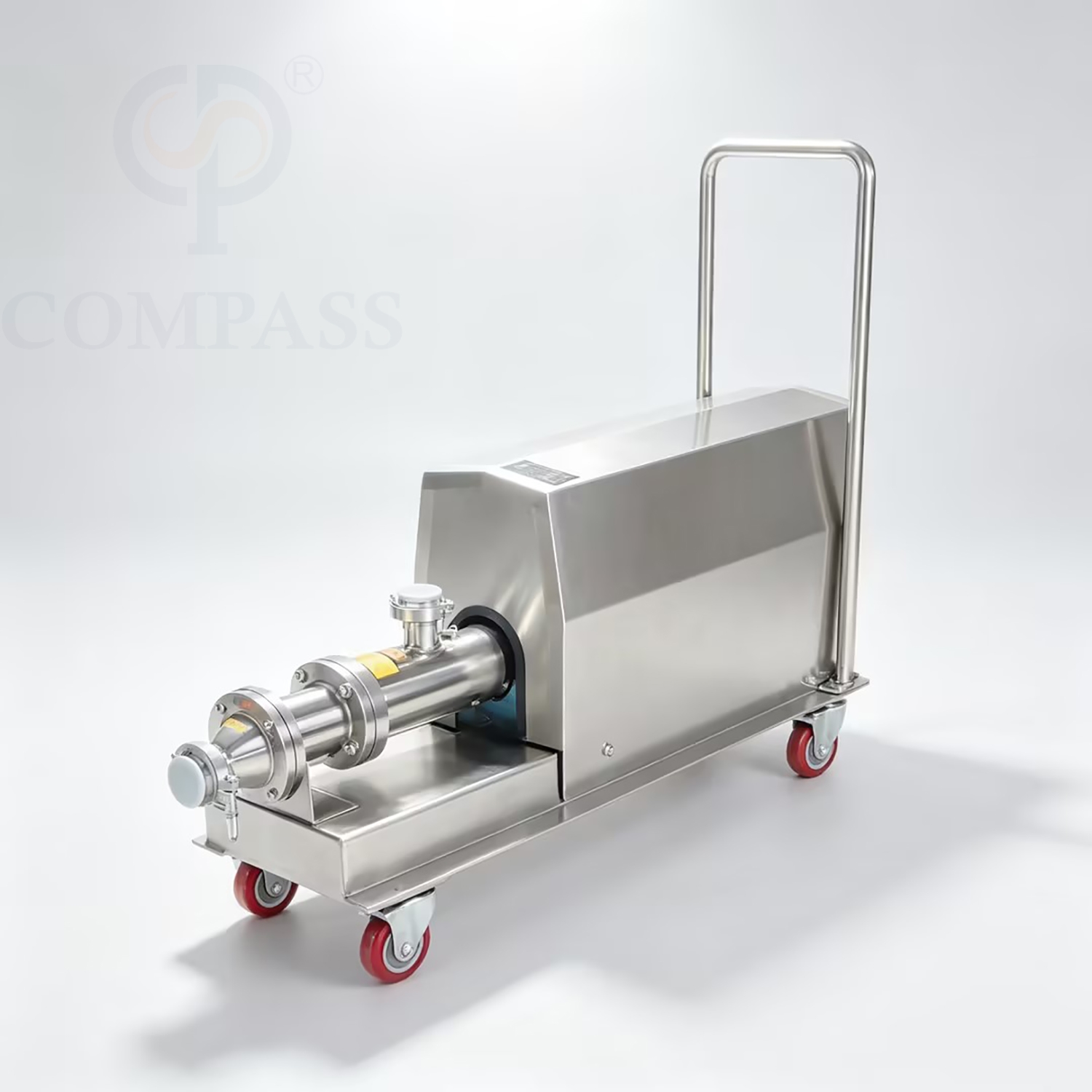 Bomba elétrica de parafuso único OEM de grau alimentício sanitário 1,5KW-2HP SS316L com tampa do motor de aço inoxidável e carrinho e estator EPDM