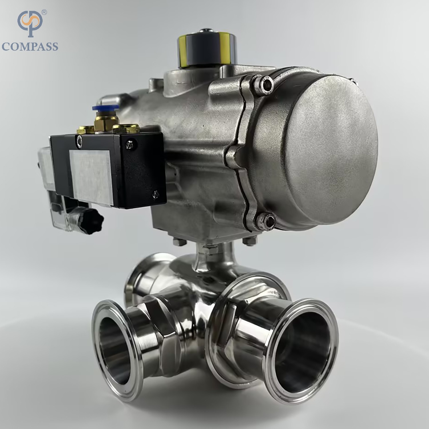 2 '-50,8 MM ATUADOR DE AÇO INOXIDÁVEL TIPO T BRAÇADEIRA VÁLVULA DE ESFERA