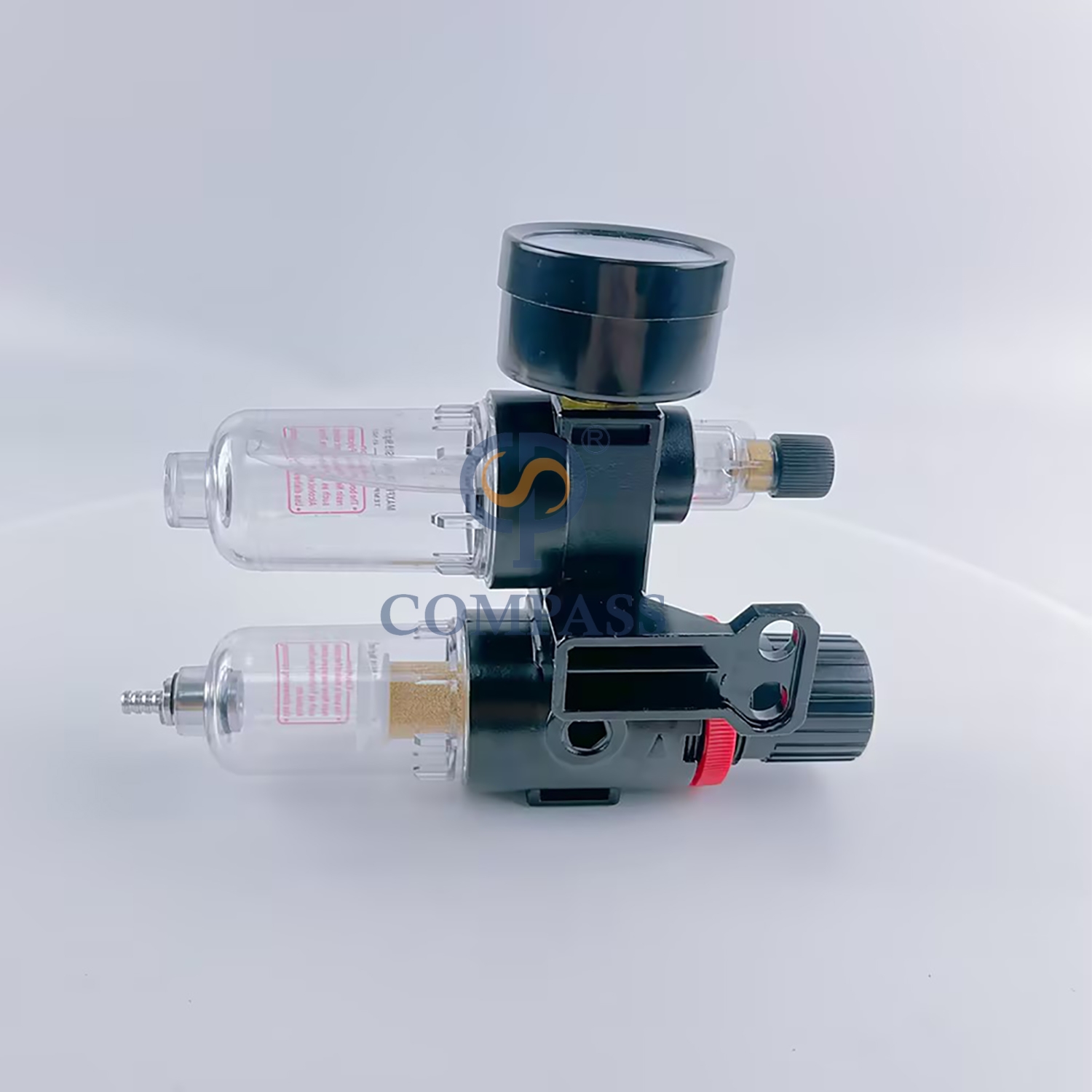 Filtros sanitários de aço inoxidável fabricados na China AFR 2000 Núcleo de cobre de plástico e ferro 1/4 '' Rosca fêmea FL Filtro de pressão reduzida 