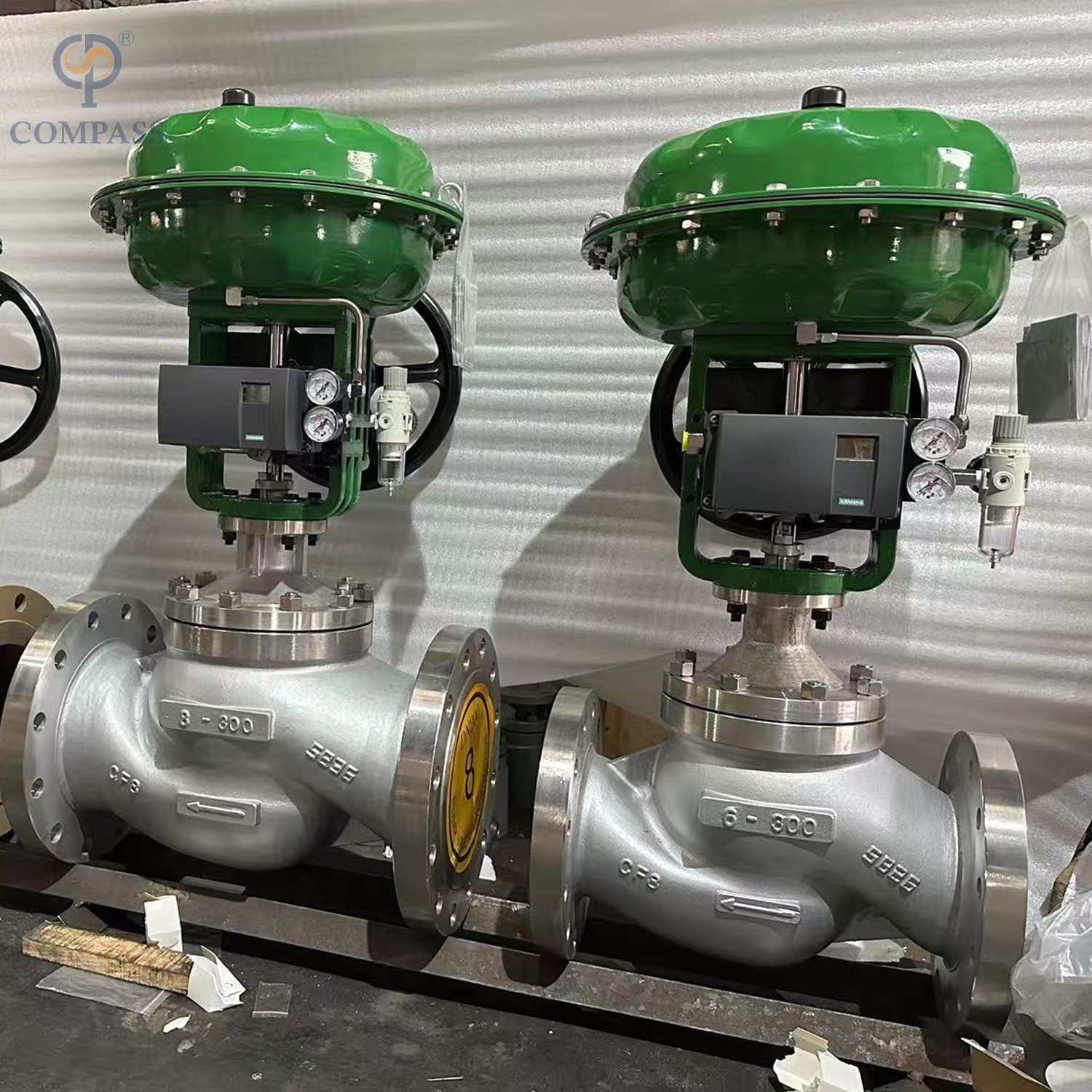 Válvulas de modulação normalmente próximas de PN16 DN40 SS304 com atuador pneumático